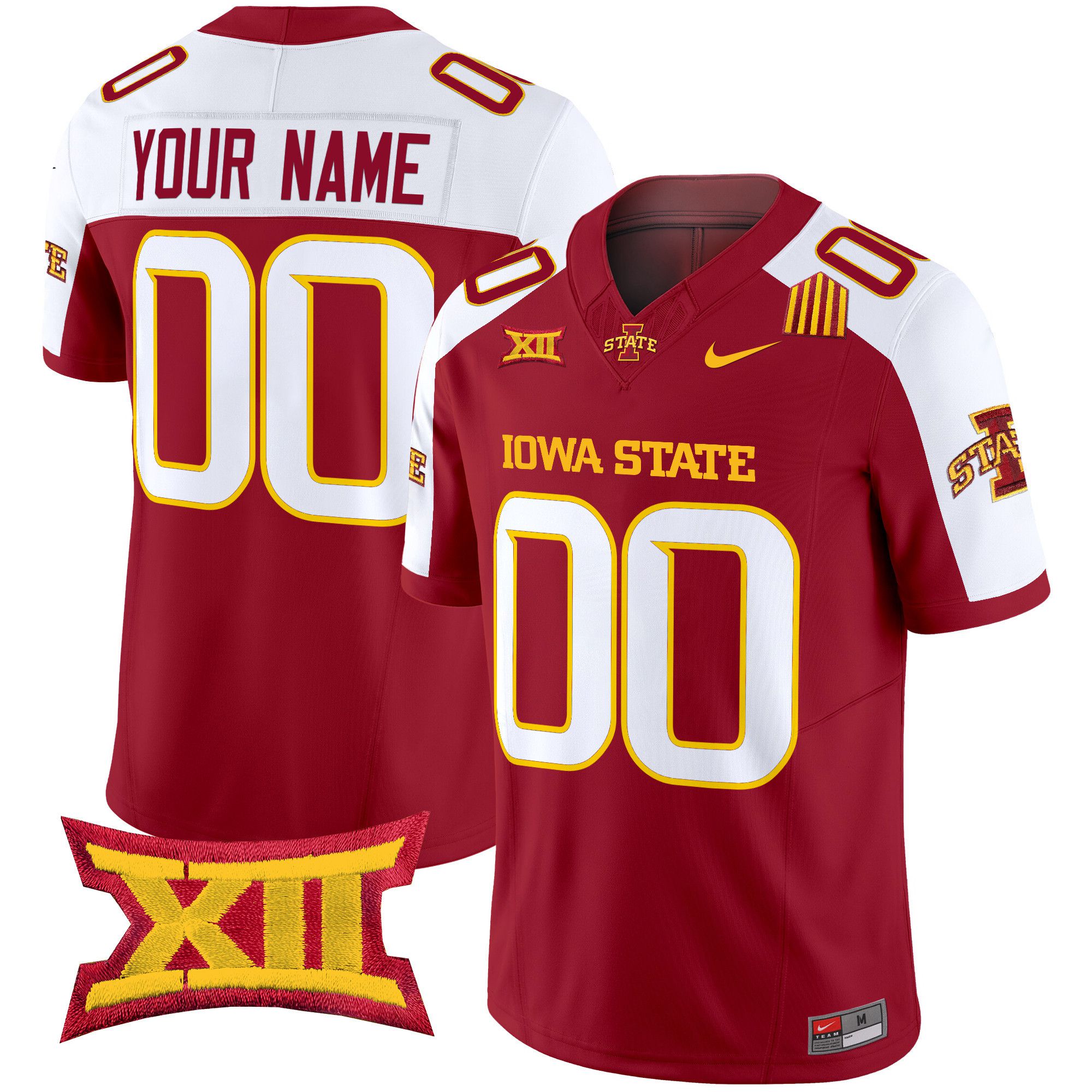 Men Iowa State Cyclones Red Nike 2024 Vapor Limited Custom NCAA Jersey->customized ncaa jersey->Custom Jersey